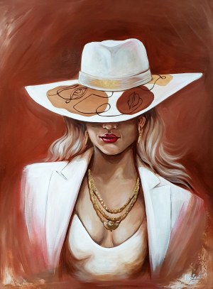 FreshArt Malanij Oksana, Woman in a white hat