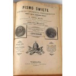 PISMO ŚWIĘTE STAREGO I NOWEGO TESTAMENTU wg. przekładu J. WUJKA 1000 ilustracji Tom I-III [komplet] PIĘKNA OPRAWA