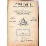 PISMO ŚWIĘTE STAREGO I NOWEGO TESTAMENTU wg. przekładu J. WUJKA 1000 ilustracji Tom I-III [komplet] PIĘKNA OPRAWA