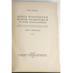 KRZEPELA- KSIĘGA ROZSIEDLENIA RODÓW ZIEMIAŃSKICH W DOBIE JAGIELLOŃSKIEJ. Kraków 1915