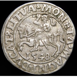 Sigismund II Augustus, Halbpfennig 1548, Wilna - Römer I, LI/LITVA
