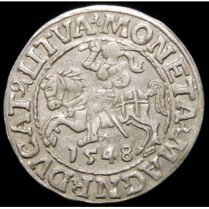 Sigismund II Augustus, Halbpfennig 1548, Wilna - Arabisch 1, LI/LITVA