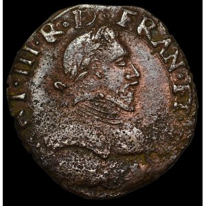 Henry Valois, Double Denarius of Turin 1586