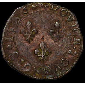 Henry Valois, Double Denarius of Turin 1586