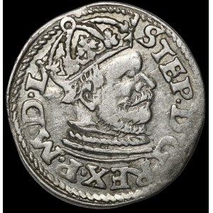 Stefan Batory, Trojak 1585, Poznań - small head