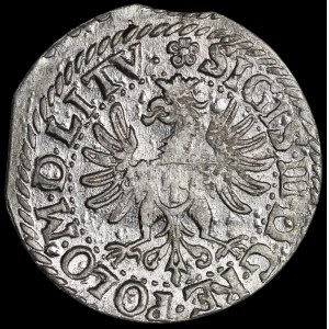Zygmunt III Waza, Grosz 1612, Wilno - przebitki - b. rzadki i b. ładny