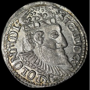 Sigismond III Vasa, Trojak 1599, Olkusz - portrait de 1598 - beau