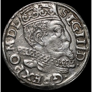 Sigismond III Vasa, Trojak 1599, Poznań - estampillé - très rare
