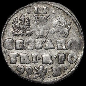 Sigismund III Vasa, Trojak 1599, Bydgoszcz - Lewart not in shield - undescribed