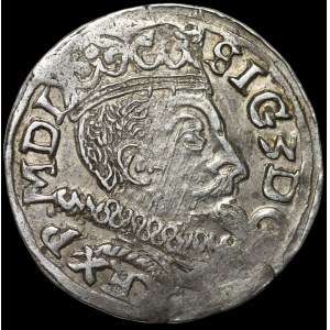 Sigismund III Vasa, Trojak 1597, Lublin - Reysner's monogram not in the shield