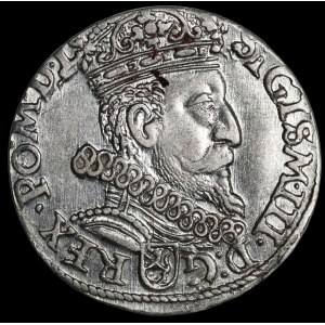 Sigismund III Vasa, Trojak 1602, Krakow - 2 in mirror image