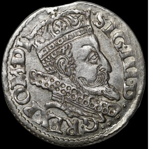 Sigismond III Vasa, Trojak 1606, Cracovie - rare et très beau