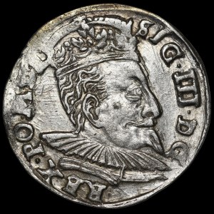 Žigmund III Vasa, Trojak 1598, Vilnius - vejárovitý otvor - vzácny