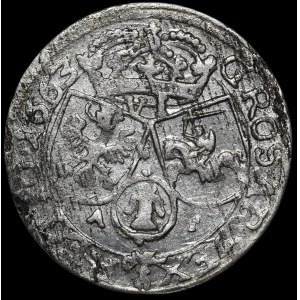 John II Casimir, Sixpence 1663 AT, Cracow - very rare