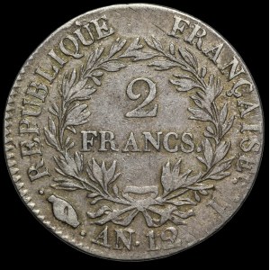 Francja, Republika, 2 franki AN 12 (1803-1804) I, Limoges