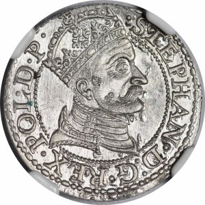 Stefan Batory, 1579 penny, Gdansk - beautiful