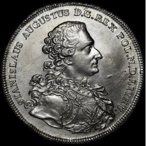 Stanislaw August Poniatowski, 1766 FS thaler, Varšava - zbrojár - krásny