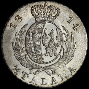 Duchy of Warsaw, 1/3 thaler 1814 IB, Warsaw - beautiful