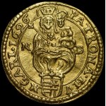 Hungary, Leopold I (1657-1705), 1/4 ducat 1696 NB, Nagybanya - very rare