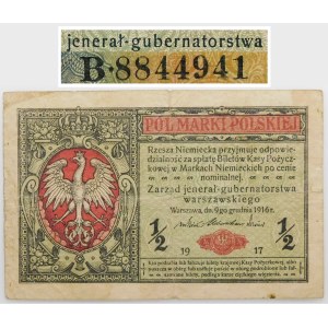 1/2 Polish mark 1916 - general B - lowest known number - VERY RARE