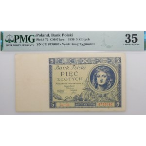5 gold 1930 - ser. CU.