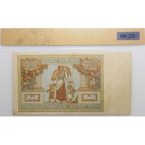20 zlotých 1931 - nedokončená tlač - vzácnejší variant