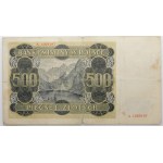 500 zloty 1940 - ser. A 12..... - original with counterfeit numbering