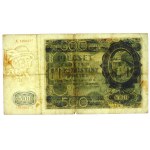 500 zloty 1940 - ser. A 12..... - original with counterfeit numbering