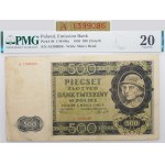 500 gold 1940 - ser. A 13..... - original with counterfeit numbering