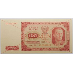 100 zloty 1948 - ser. AG - SPECIMEN