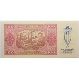 100 zloty 1948 - ser. KR - commemorative overprint