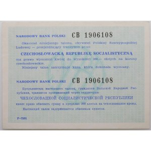 NBP transit voucher - Czechoslovakia - for 200 zlotys