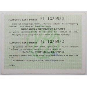 NBP transit voucher - Bulgaria - for 450 zlotys