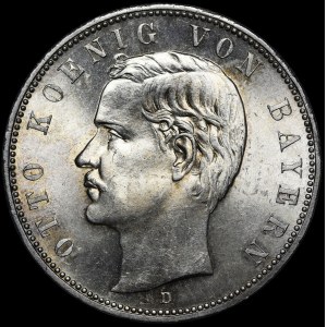 Germany, Bavaria, Otto, 5 Marks 1908 D, Munich
