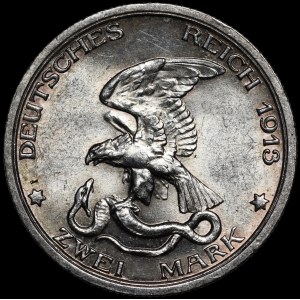 Germany, Prussia, Wilhelm II (1888-1918), 2 marks 1913, Berlin, 100th anniversary of the Battle of the Nations