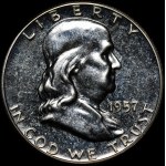 USA, 1/2 dollar 1957, Franklin