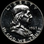 USA, 1/2 dolára 1963, Franklin