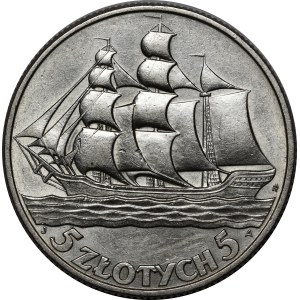 5 Gold Sailing Ship 1936