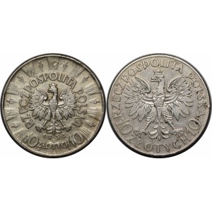 Set of 2 x 10 gold Pilsudski and Sobieski