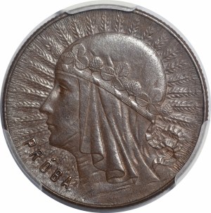 PRÓBA 5 złotych 1933 Głowa Kobiety
