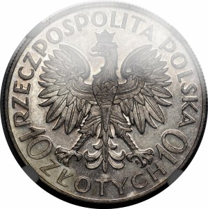 PRÓBA 10 złotych 1933 Traugutt bez napisu PRÓBA