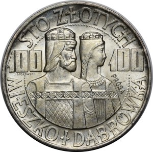 Sample 100 gold Mieszko and Dabrowka 1966 - silver