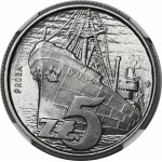 SAMPLE NIKIEL 5 gold 1958 ship "Waryński"