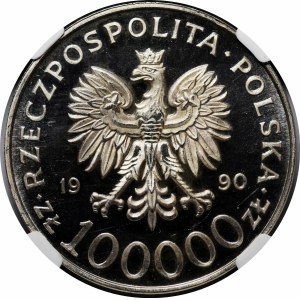 100000 PLN 1990 Solidarity Type A