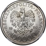 100000 PLN 1990 Solidarity Type B
