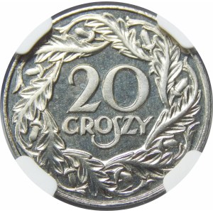 20 groszy 1923 STEMPEL LUSTRZANY 