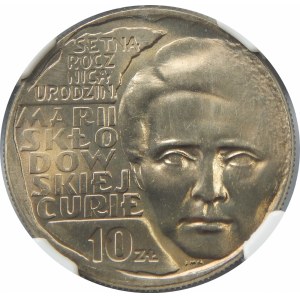 10 złotych 1967 Maria Skłodowska 