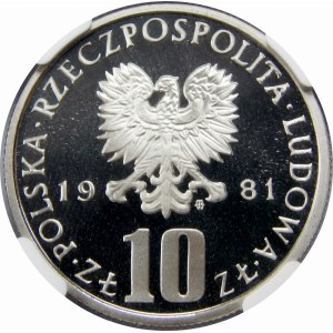 10 złotych 1981 Bolesław Prus Lustrzanka