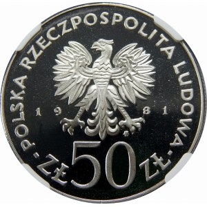 50 złotych 1981 Światowy Dzień Żywności Lustrzanka 