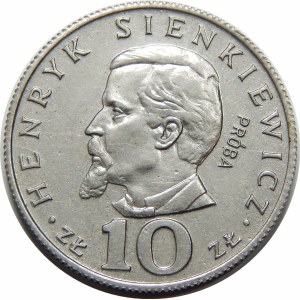 PRÓBA 10 złotych 1974 Sienkiewicz miedzionikiel 